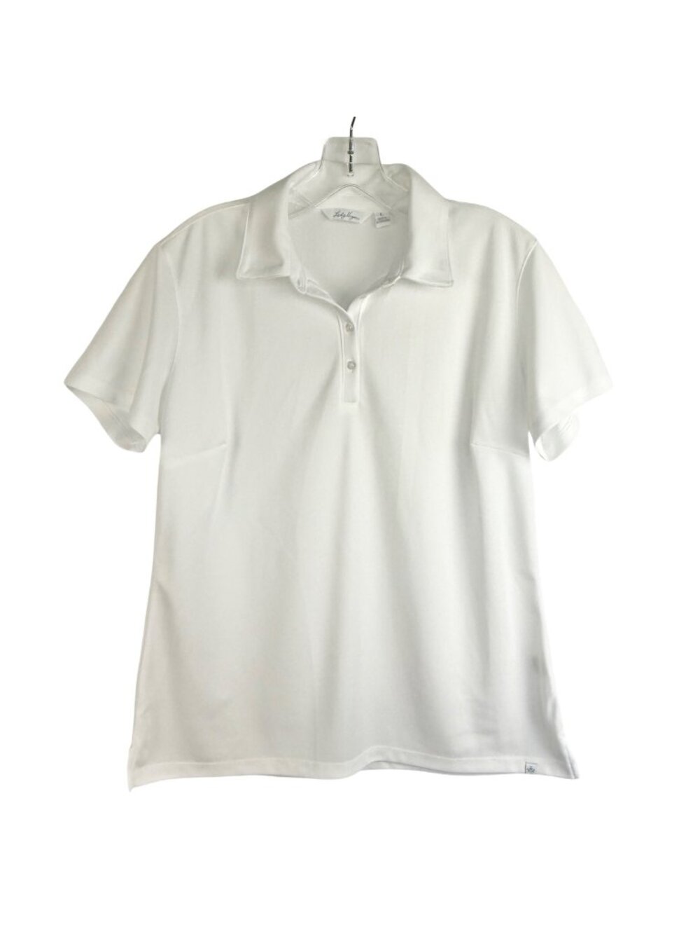 SUMMER CLEARANCE Lady Hagen Womens White Polo Shirt L